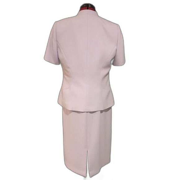 Kasper ASL Jacket Dress Women’s Size 10 Lilac 2-Piece Suit Dress Short Sleeve - Picture 4 of 11